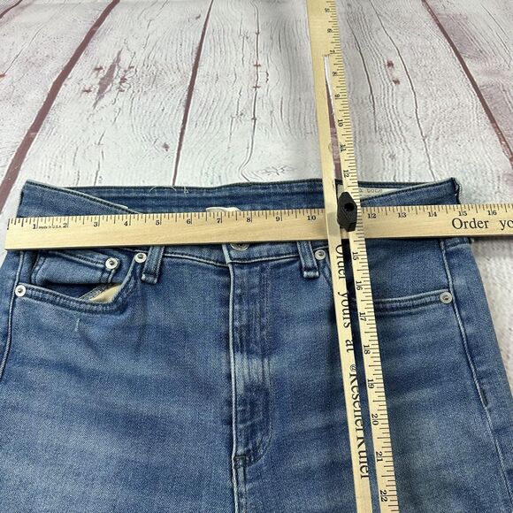 rag & bone Jeans Womens 29 Blue Nina High-Rise Ankle Skinny Frayed Hem Stretch - Picture 9 of 16